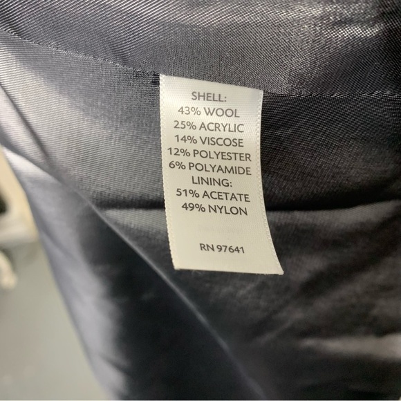 J jill tweed blazer jacket wool blend BGray Sz M Retro 60s Twee Classic - Picture 13 of 13